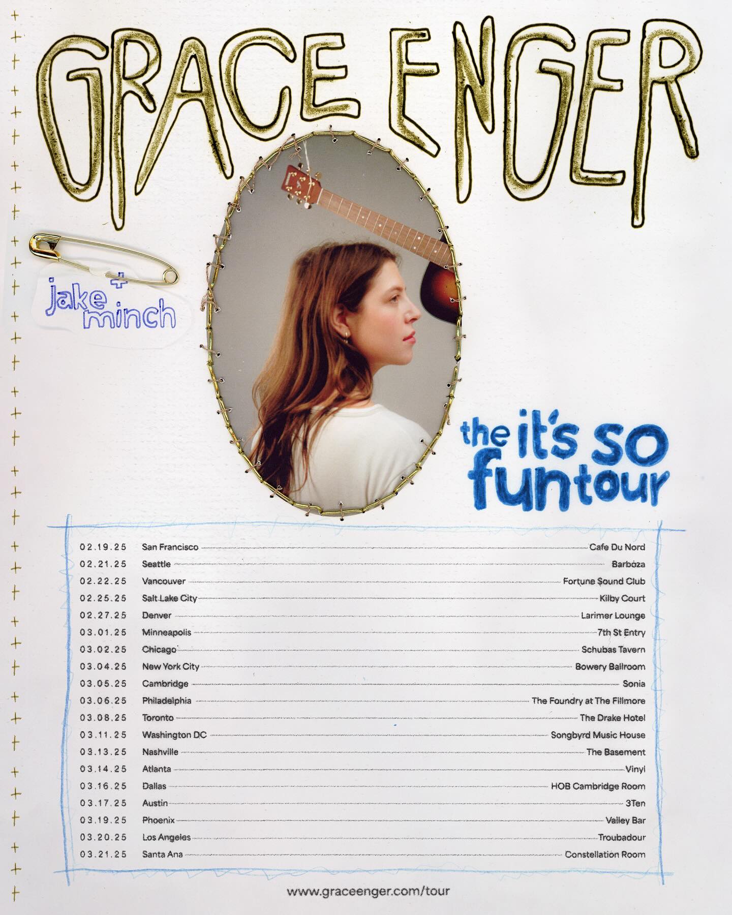 Grace Enger It’s So Fun Tour Poster 2025